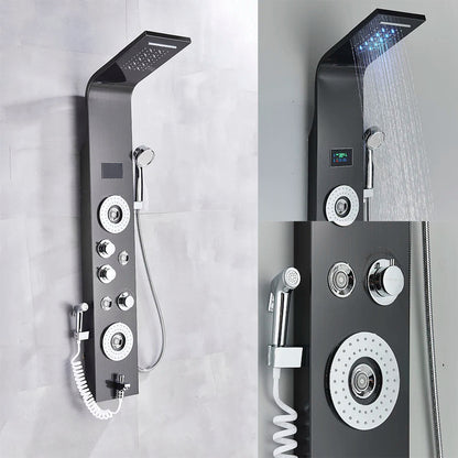 Aquanova | Bathroom Shower Panel - LED Waterfall & Temperature Control