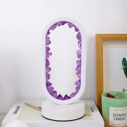 AuraStone | Natural Amethyst Calming Table Lamp