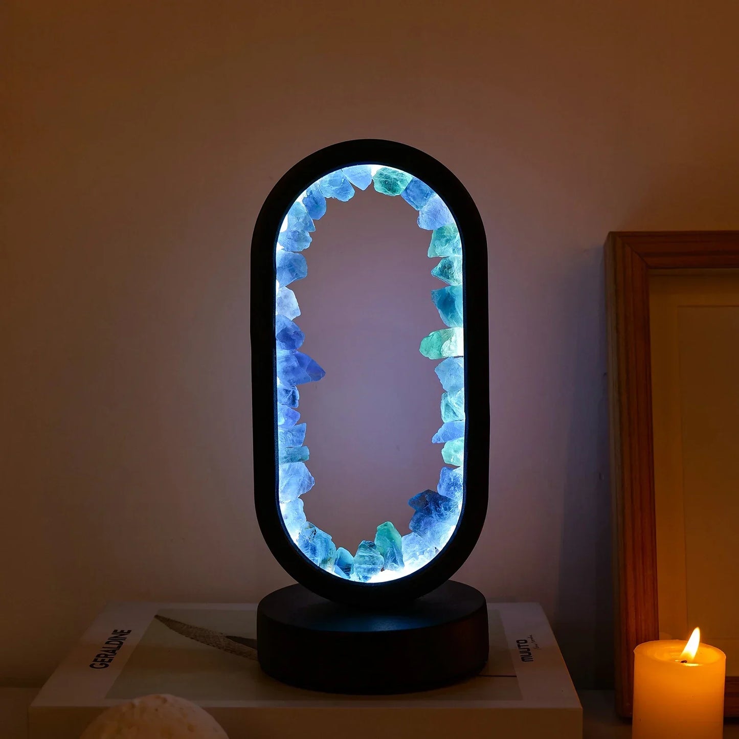 AuraStone | Natural Amethyst Calming Table Lamp