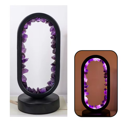 AuraStone | Natural Amethyst Calming Table Lamp