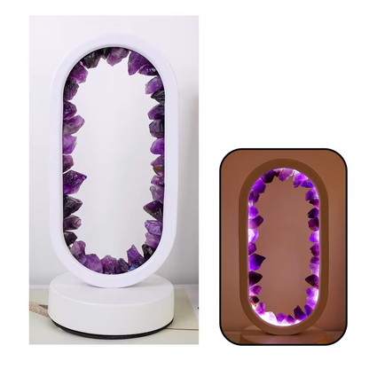 AuraStone | Natural Amethyst Calming Table Lamp