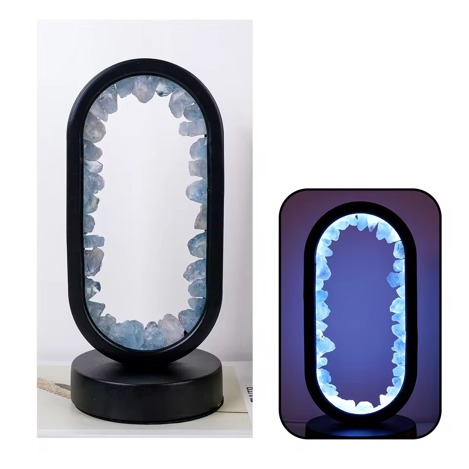 AuraStone | Natural Amethyst Calming Table Lamp