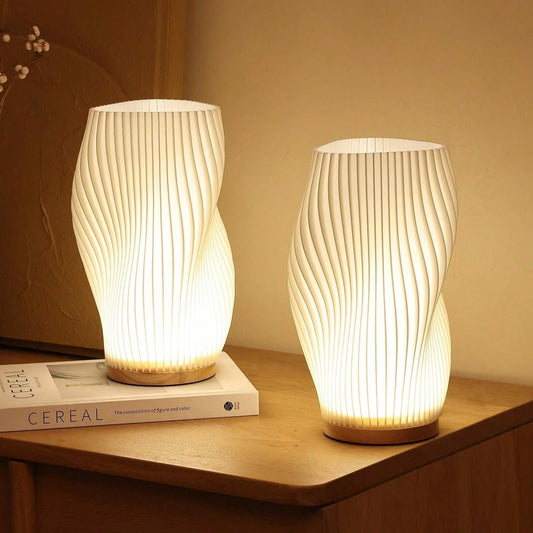 AuraWave | Elegant USB-Powered Wave Design LED Table Lamp