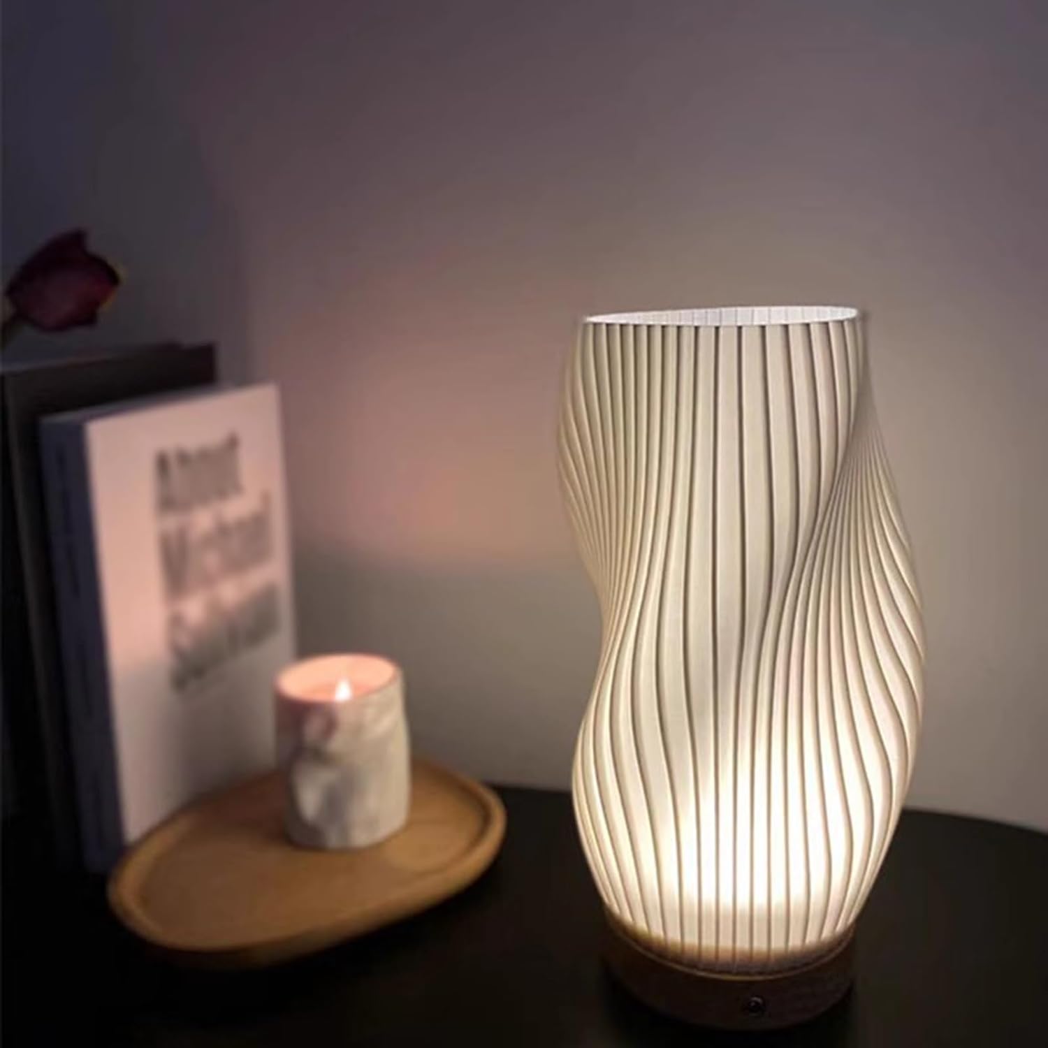 AuraWave | Elegant USB-Powered Wave Design LED Table Lamp