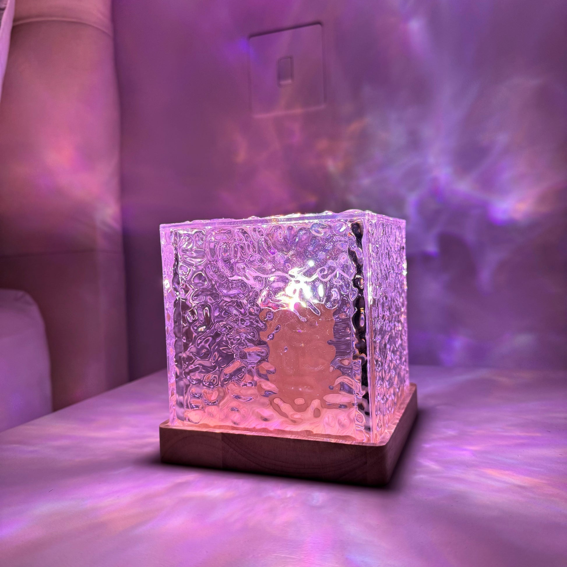 Aurora Borealis Led Night Light - Dynamic Rubik's Cube Table Lamp