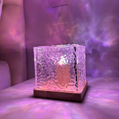 Aurora Borealis Led Night Light - Dynamic Rubik's Cube Table Lamp