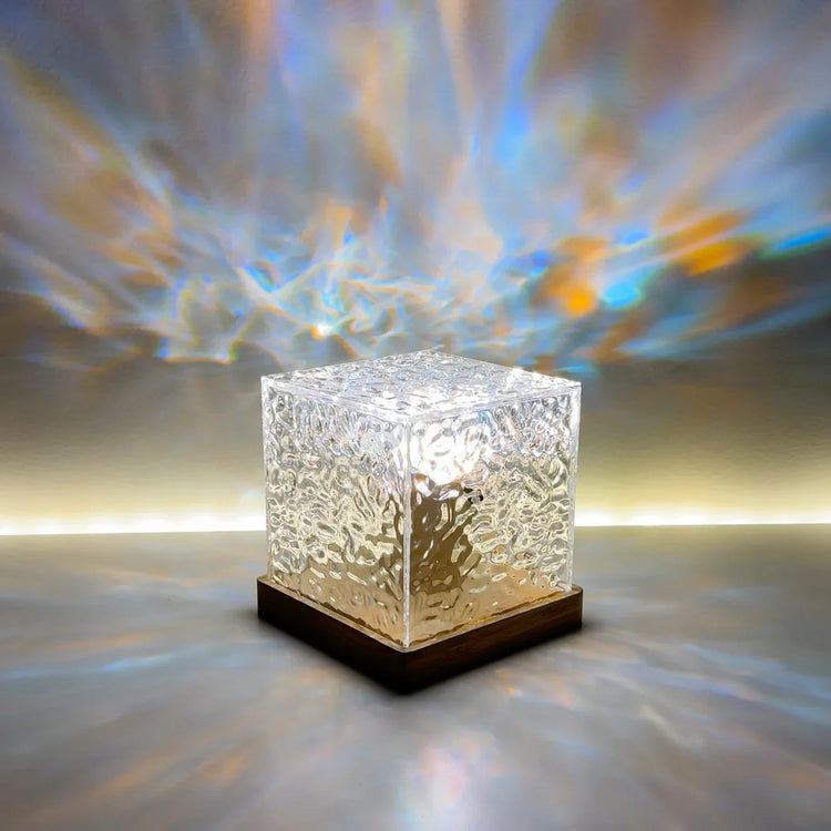 Aurora Borealis Led Night Light - Dynamic Rubik's Cube Table Lamp