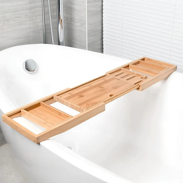 Bamboo Bliss | Luxury Bamboo Bath Caddy Tray