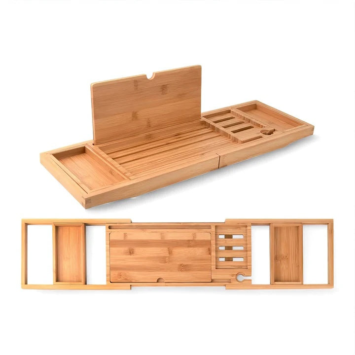Bamboo Bliss | Luxury Bamboo Bath Caddy Tray