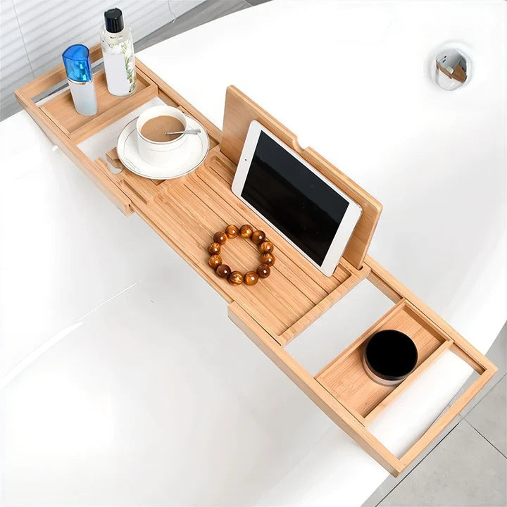 Bamboo Bliss | Luxury Bamboo Bath Caddy Tray