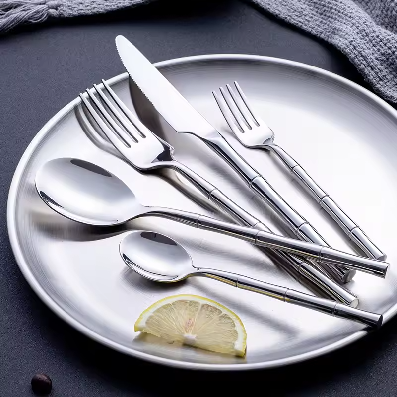 Bamboo Luxe - Bamboo Style Stainless Steel Cutlery Set