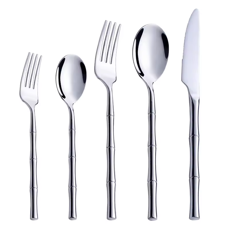 Bamboo Luxe - Bamboo Style Stainless Steel Cutlery Set