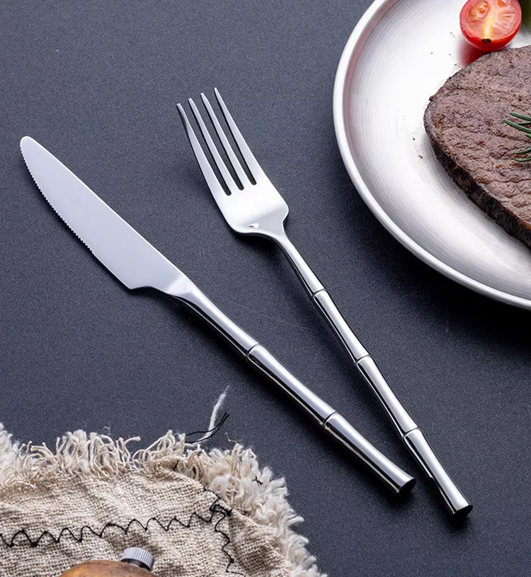 Bamboo Luxe - Bamboo Style Stainless Steel Cutlery Set