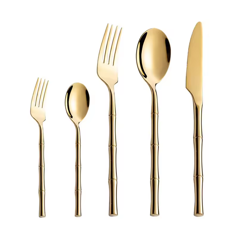 Bamboo Luxe - Bamboo Style Stainless Steel Cutlery Set
