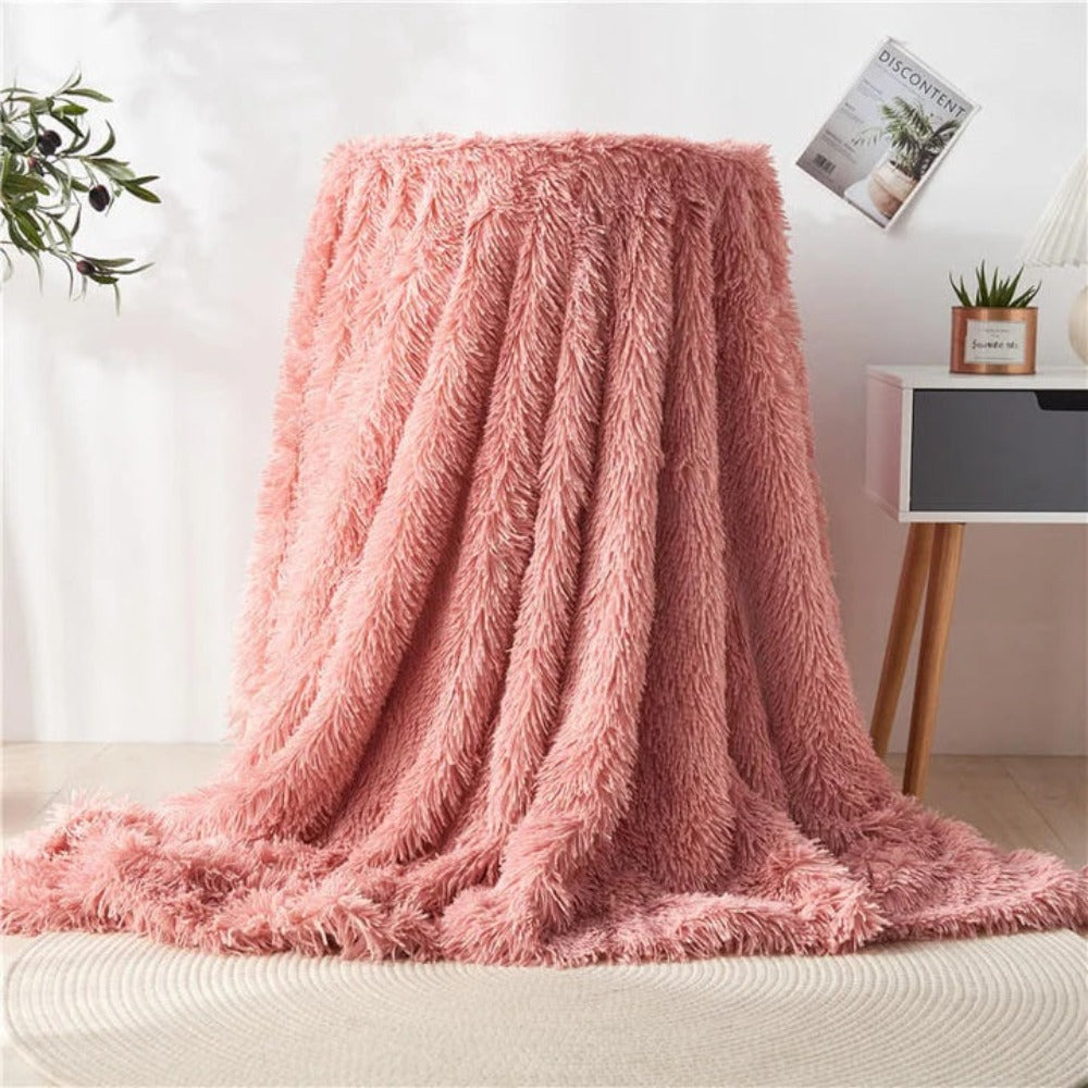 CozyNest | Fuzzy Faux Fur Blanket Throw