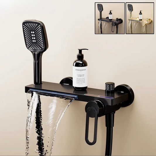 Castello | Solid Brass Bathtub Faucet - Single Handle & Hand Shower