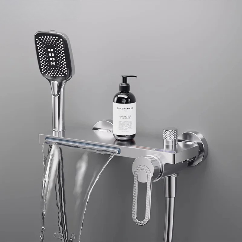 Castello | Solid Brass Bathtub Faucet - Single Handle & Hand Shower
