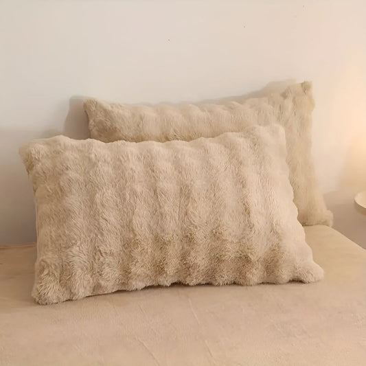 CozyNest | Rabbit Faux Fur Pillow Cover