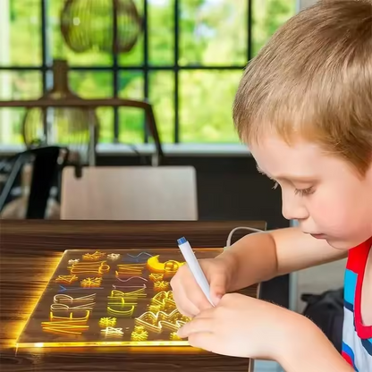 Colourful LED Message Board | USB-Powered Erasable Drawing & Note Light
