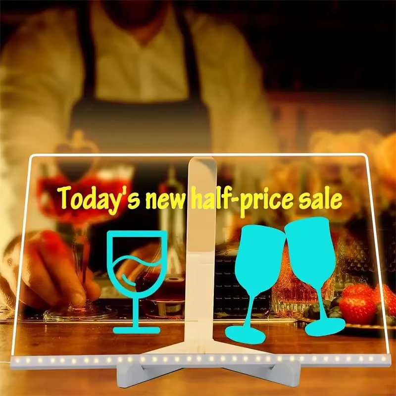 Colourful LED Message Board | USB-Powered Erasable Drawing & Note Light