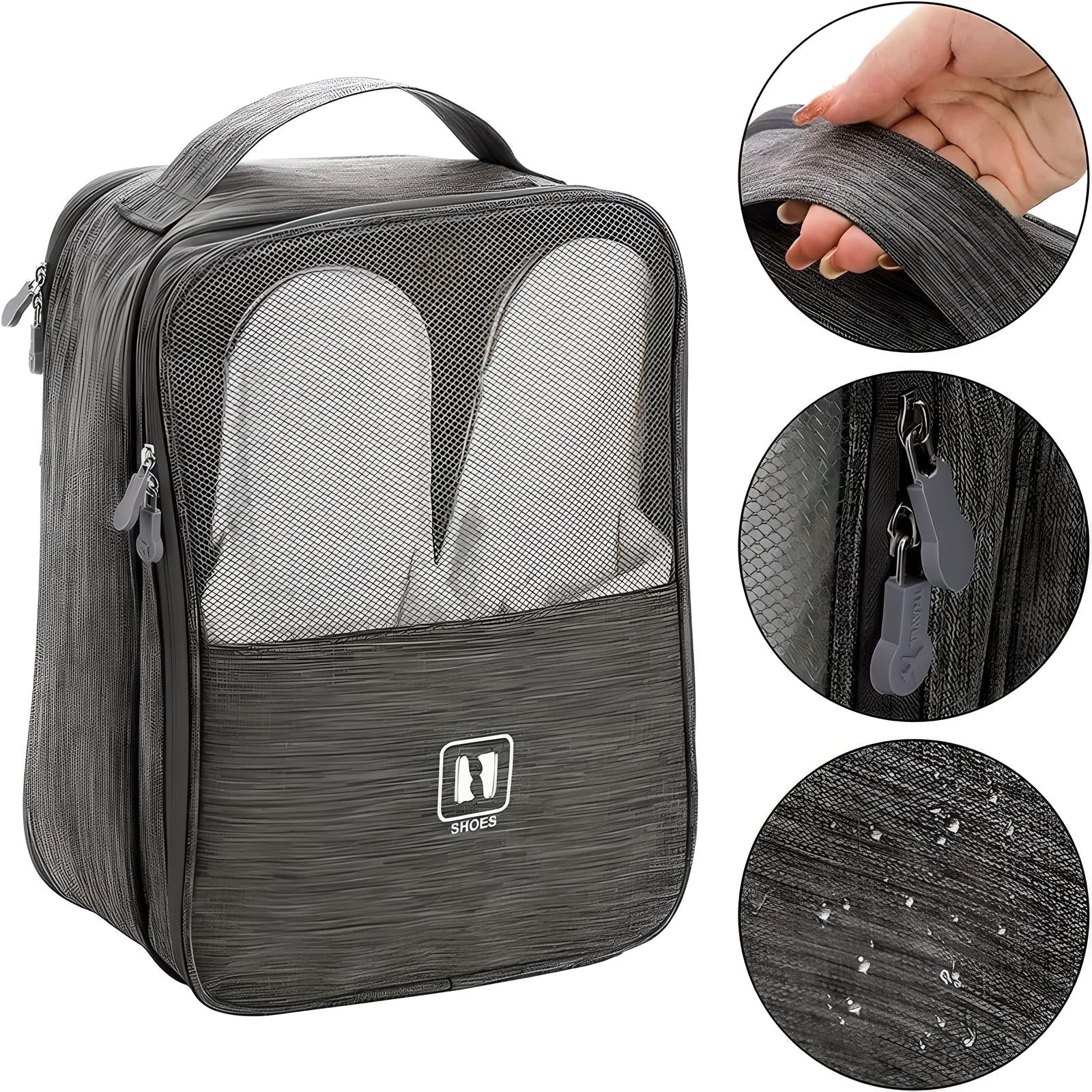 Compact Travel Shoe Organiser With Multiple Compartments