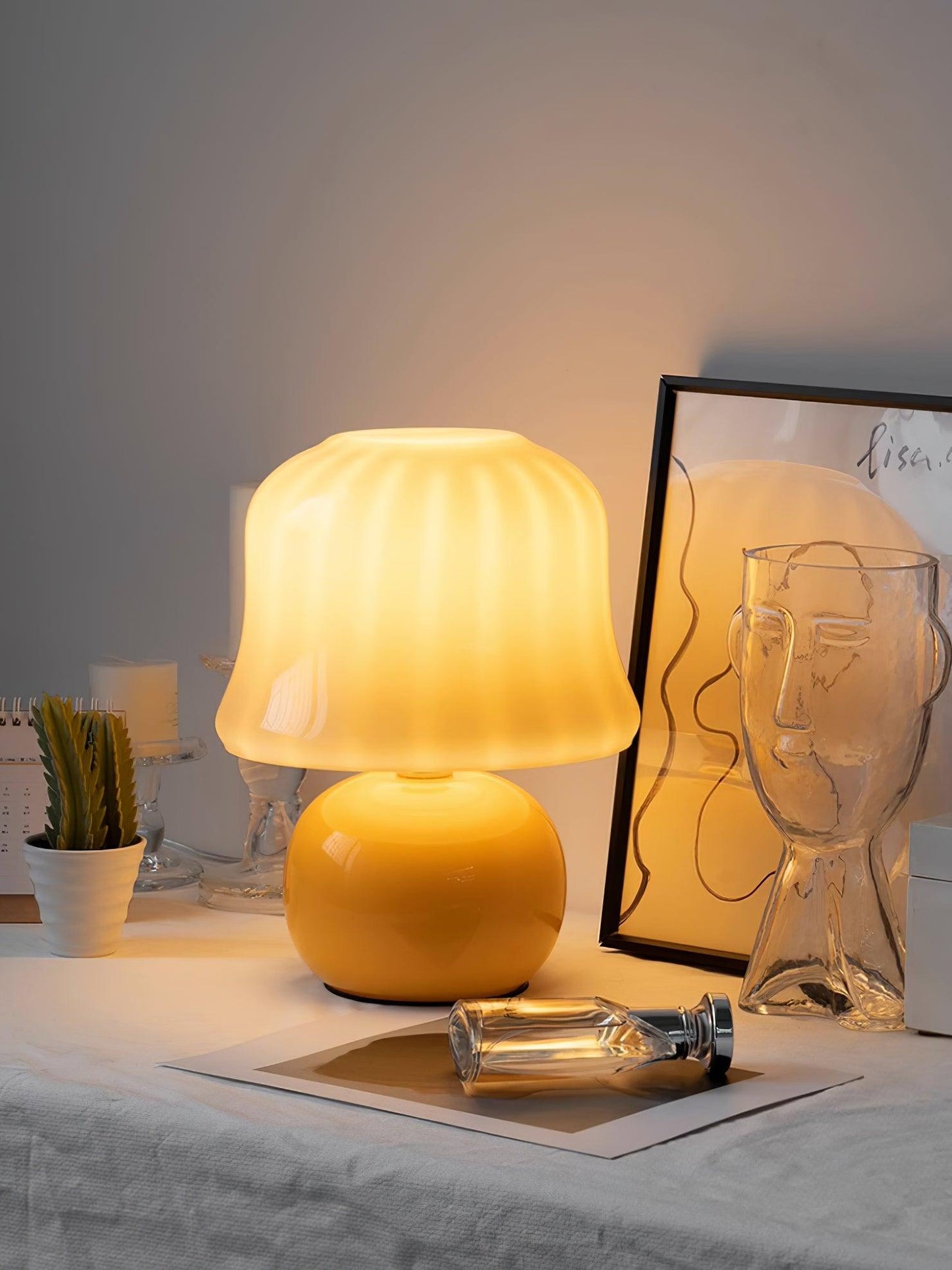 Cream Mushroom Table Lamp | Modern Vintage Lighting