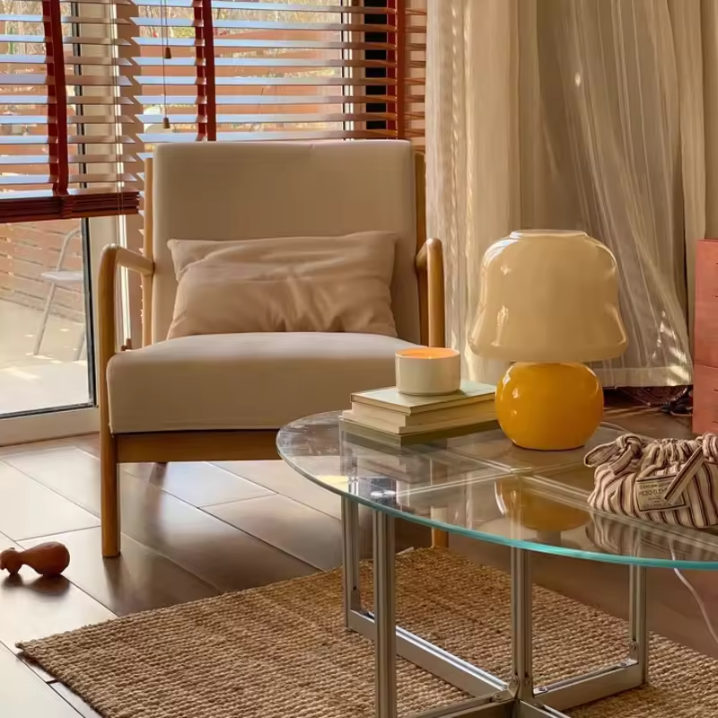 Cream Mushroom Table Lamp | Modern Vintage Lighting