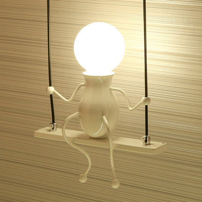 Creative Iron Robot Wall Sconce - Sitting Figure Decorative Wall Light