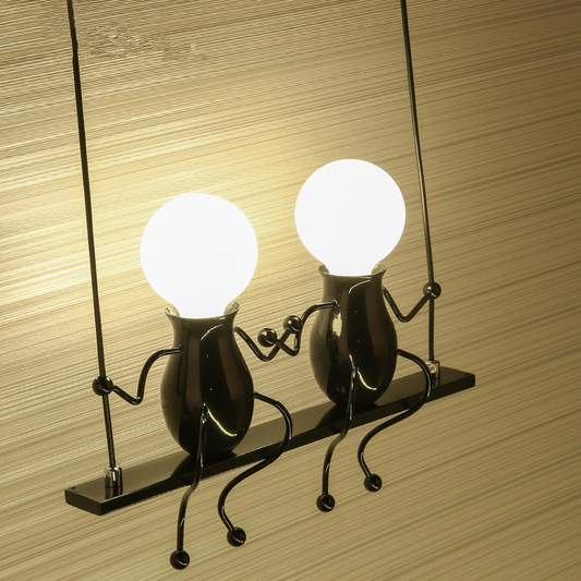 Creative Iron Robot Wall Sconce - Sitting Figure Decorative Wall Light