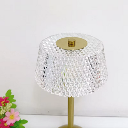 Diamond Crystal LED Table Lamp | USB Rechargeable Night Light