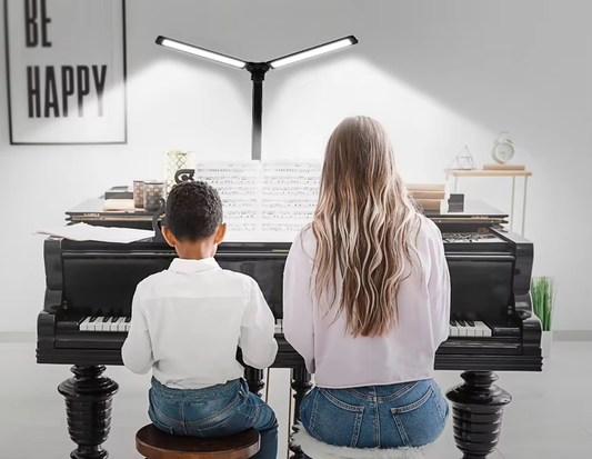 Dual-Head Desk Lamp | Dimmable Touch Control Reading Light