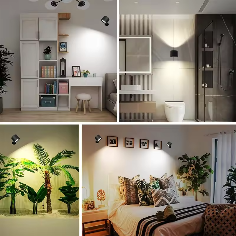 HaloFlex LED Wall Light – Dual-Headed Remote Control Night Light