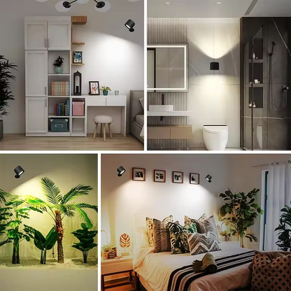 HaloFlex LED Wall Light – Dual-Headed Remote Control Night Light