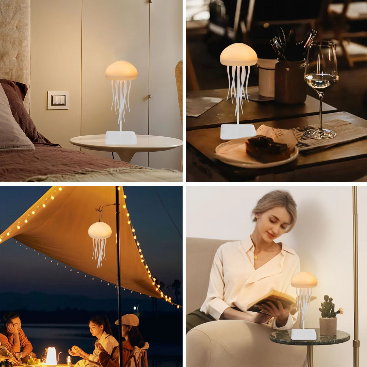 JellyBeat Table Lamp | Colourful LED Jellyfish With Rotating Tentacles