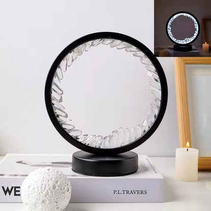 LED Crystal Table Lamp | Natural Amethyst Gemstone Home Decor Light