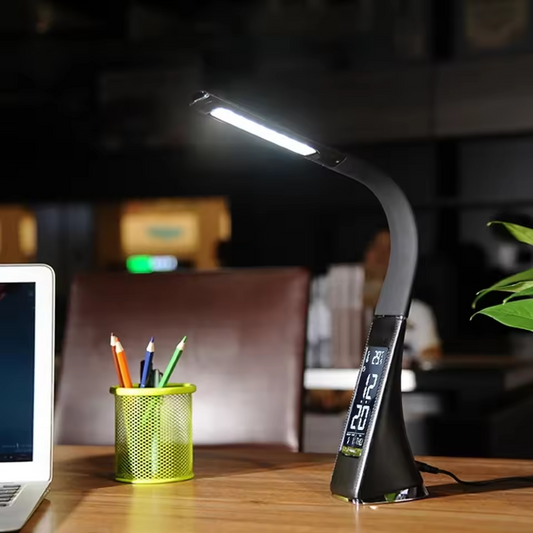 LED Desk Lamp | USB Table Lamp With Calendar & Alarm Clock