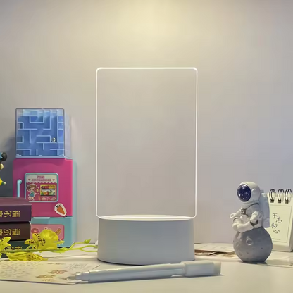 LED Message Board Table Lamp | Rewritable Note & Calendar Night Light