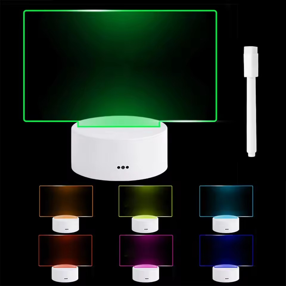 LED Night Light Note Board | USB-Powered Creative Lamp