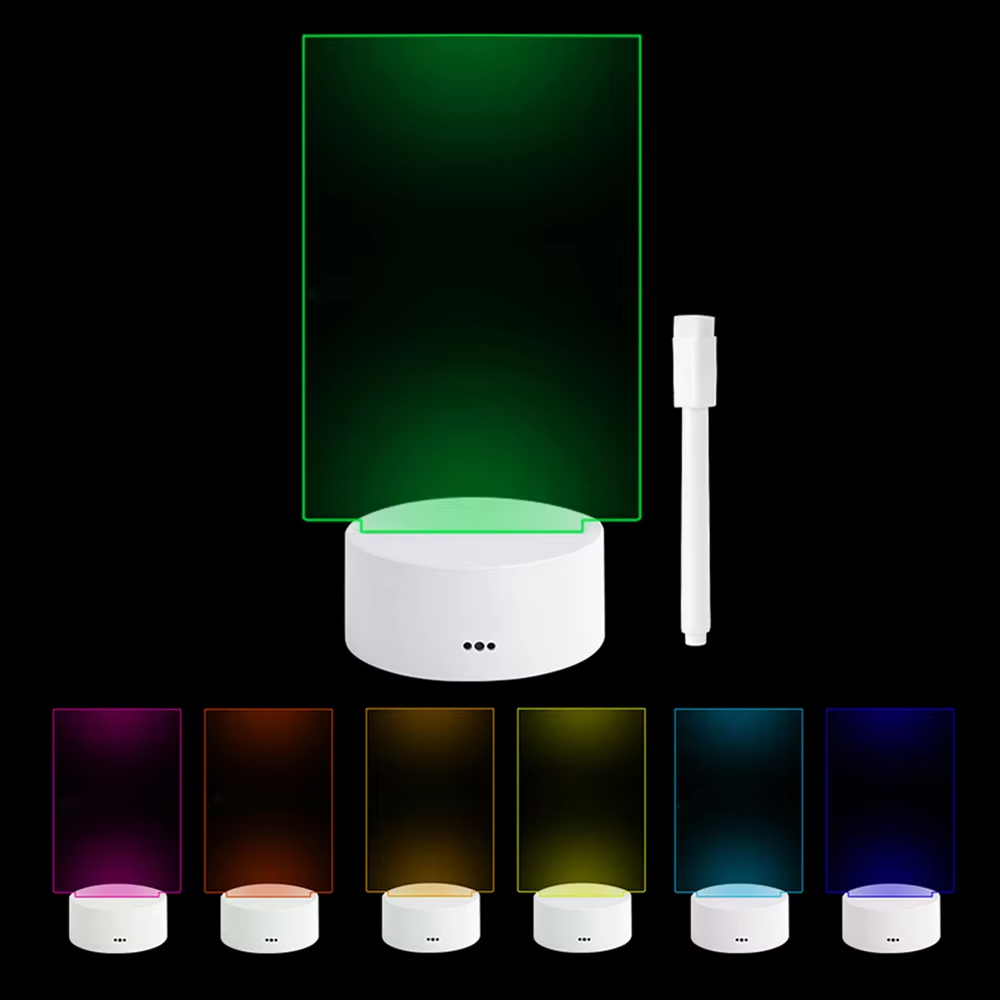 LED Night Light Note Board | USB-Powered Creative Lamp