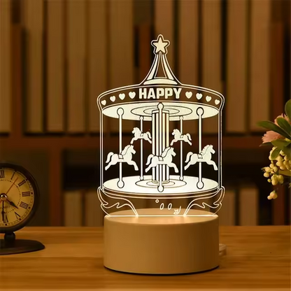 LED Note Board Lamp | USB-Powered Decorative Night Light