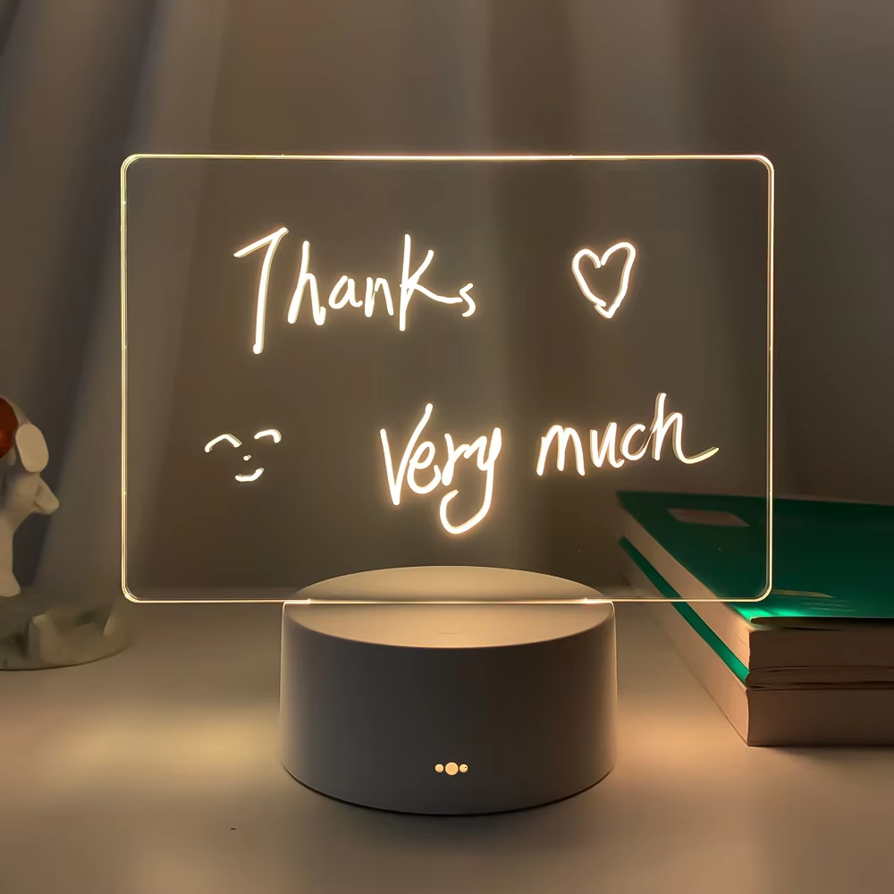 LED Note Board Night Lamp | Two-Tone 3D Light With Pen