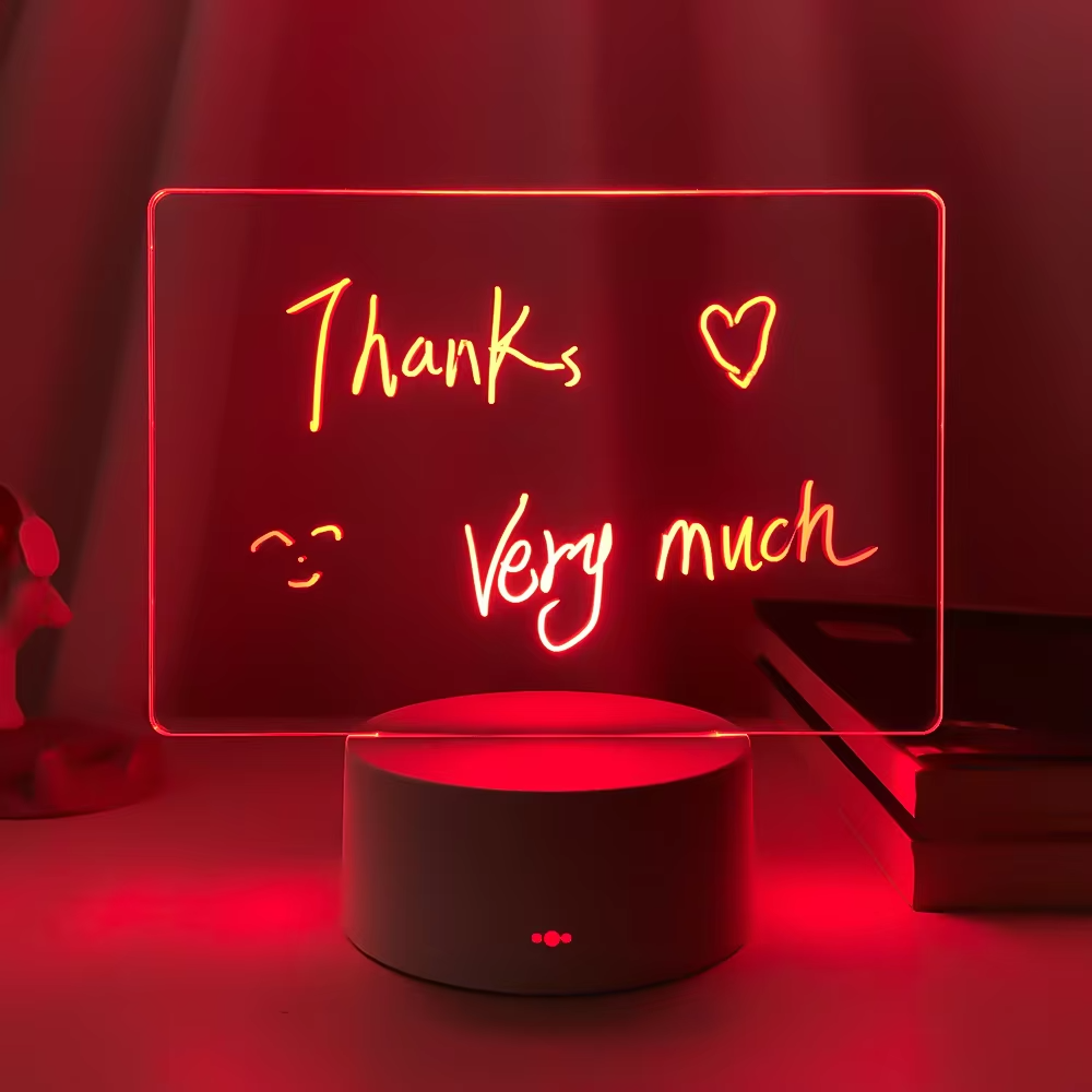 LED Note Board Night Lamp | Two-Tone 3D Light With Pen