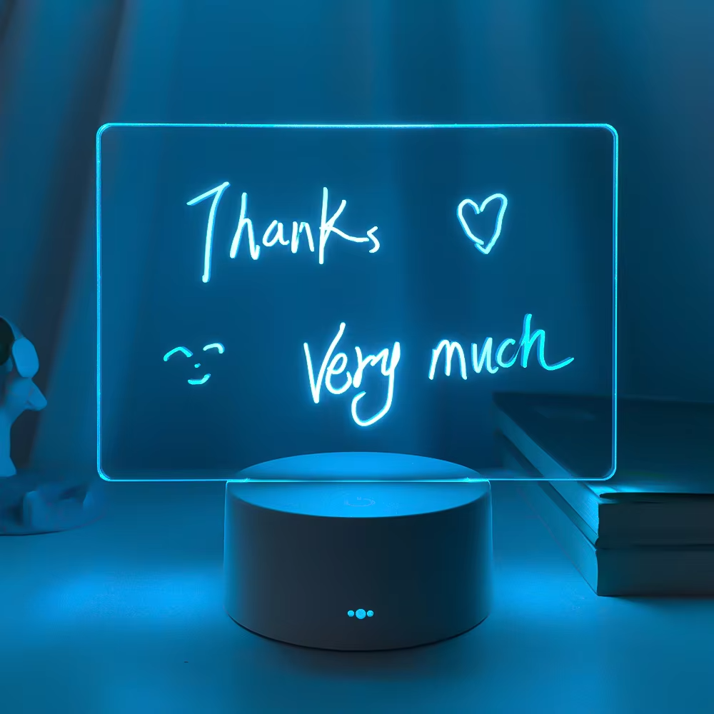 LED Note Board Night Lamp | Two-Tone 3D Light With Pen