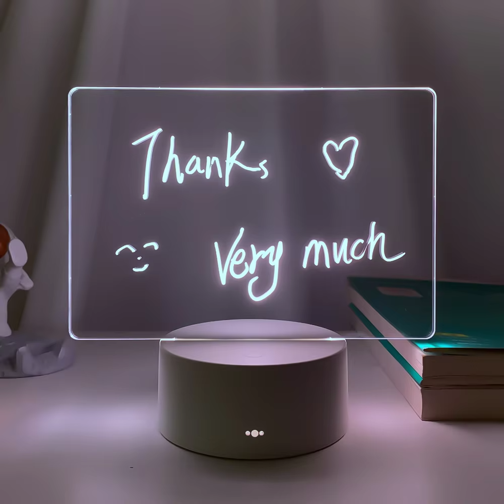 LED Note Board Night Lamp | Two-Tone 3D Light With Pen