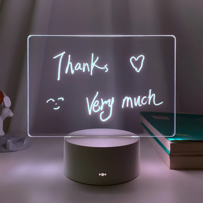 LED Note Board Night Lamp | Two-Tone 3D Light With Pen