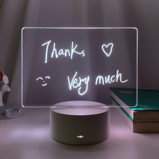 LED Note Board Night Lamp | Two-Tone 3D Light With Pen