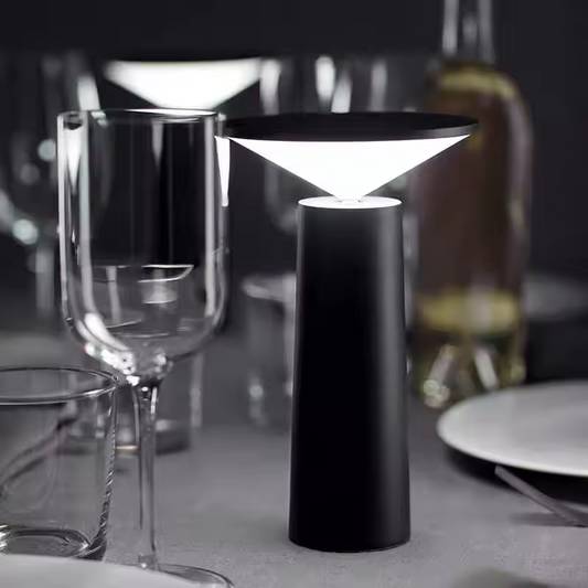 Modern Cone-Shaped Smart Touch Table Lamp With USB Charging