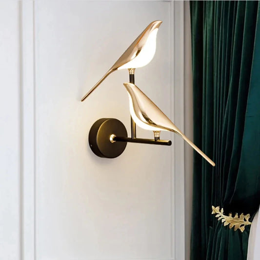 Nordic Golden Bird LED Wall Light - Creative Wall Lamp