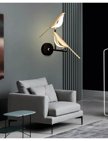 Nordic Golden Bird LED Wall Light - Creative Wall Lamp