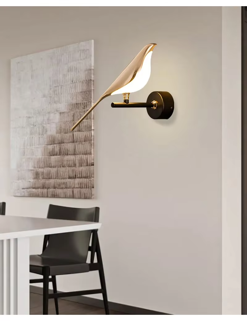 Nordic Golden Bird LED Wall Light - Creative Wall Lamp